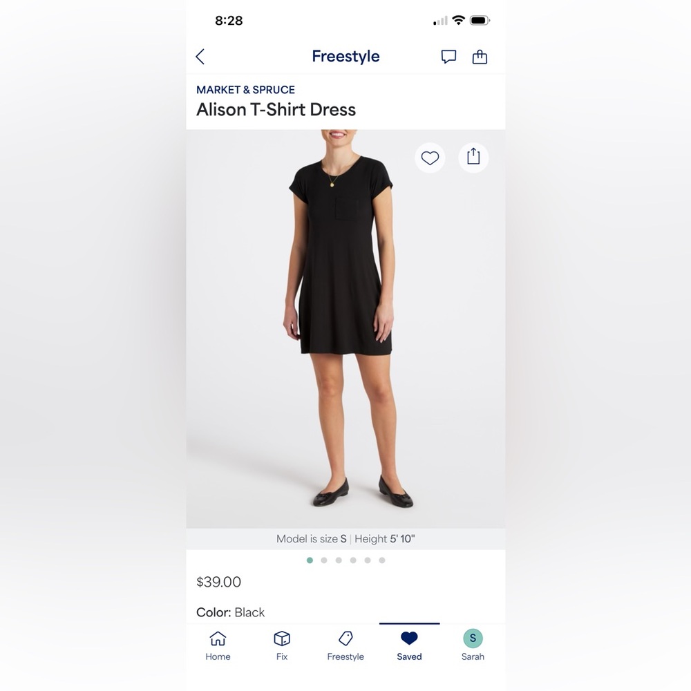 Market & Spruce Black T-shirt Dress